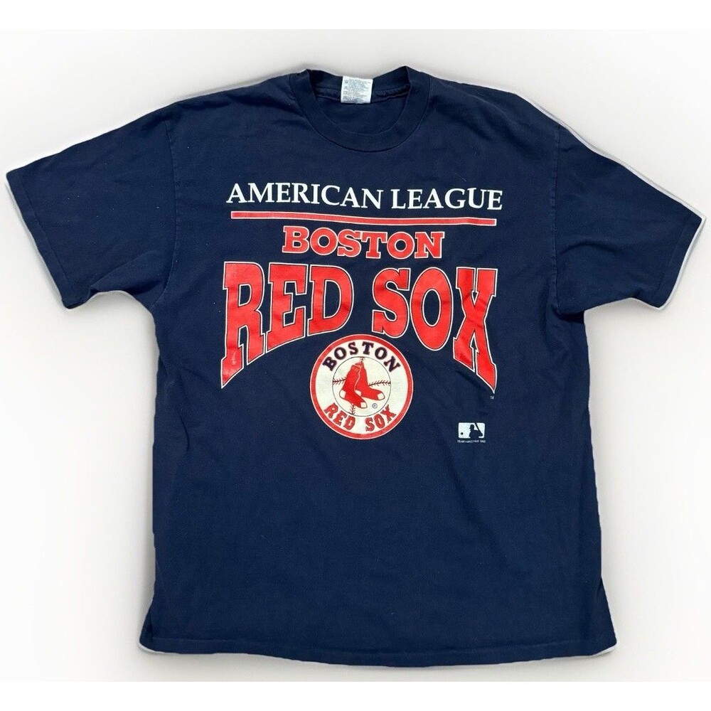 BOSTON RED SOX Vintage XL T-Shirt Hanes Heavyweight American League MLB Fan 1992